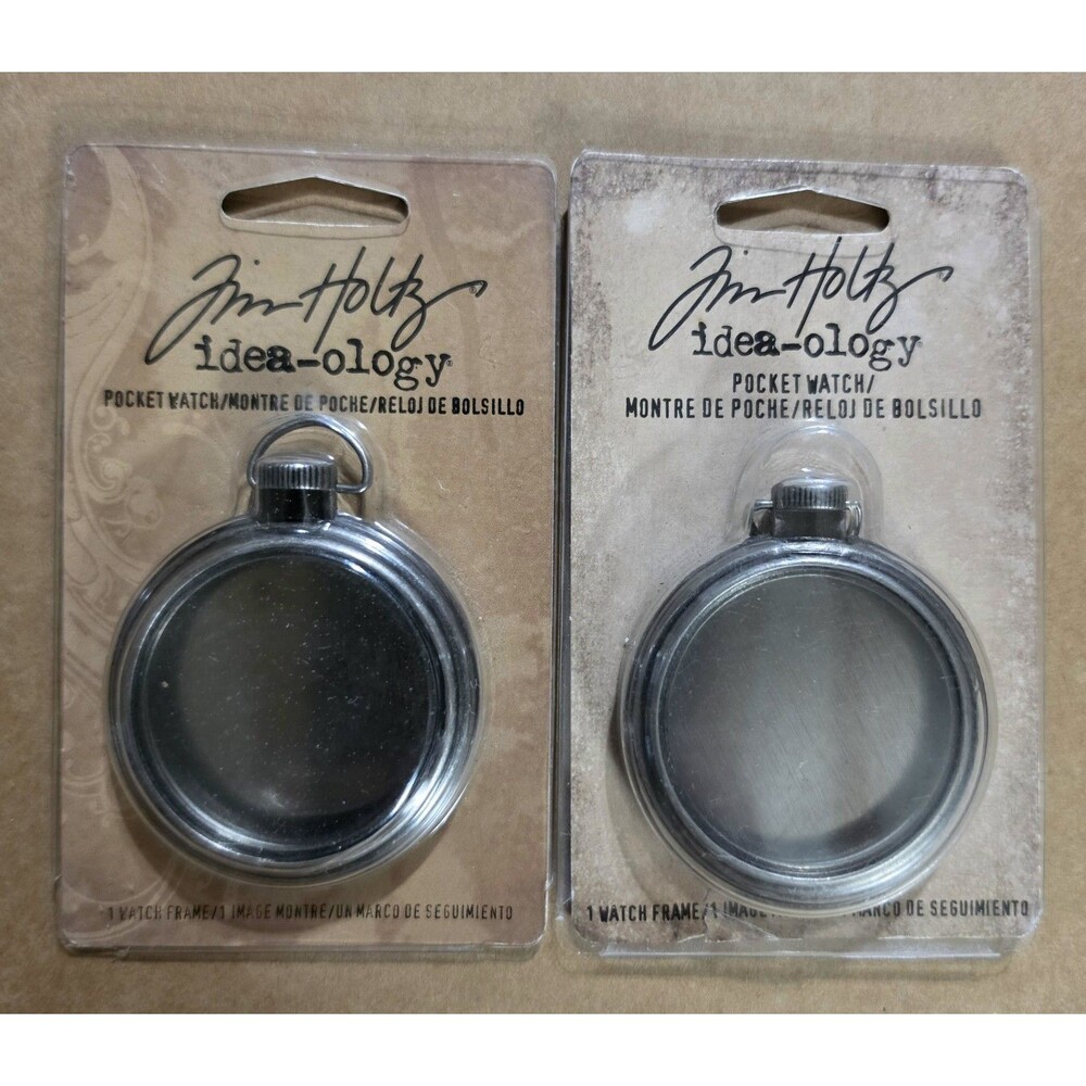 Tim Holtz Idea-ology Pocket Watch Lot of 2 - TH92910, Retired Shadow Box Frame